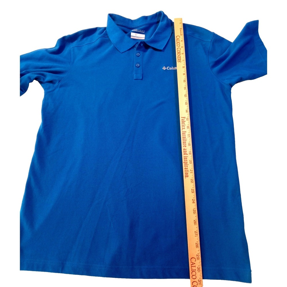 Men's Columbia Omni Wick Polo Shirt, Large, Royal Blue,‎ Advanced Evaporation - Picture 4 of 5